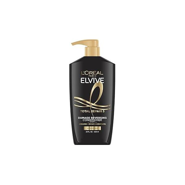 L'Oreal Paris Elvive Total Repair 5 Repairing Conditioner for Damaged Hair with Protein and Ceramide Strong Silky Shiny Healthy Renewed 28 Fl Oz