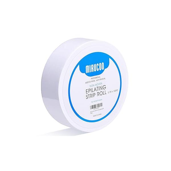 Non-woven Wax Strip Roll for Body and Facial Hair Removal, 2.75" x 100 Yards Pack Epilating