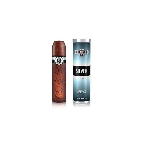 Cuba Silver Eau De Toilette Spray for Men, 3.3 Ounce