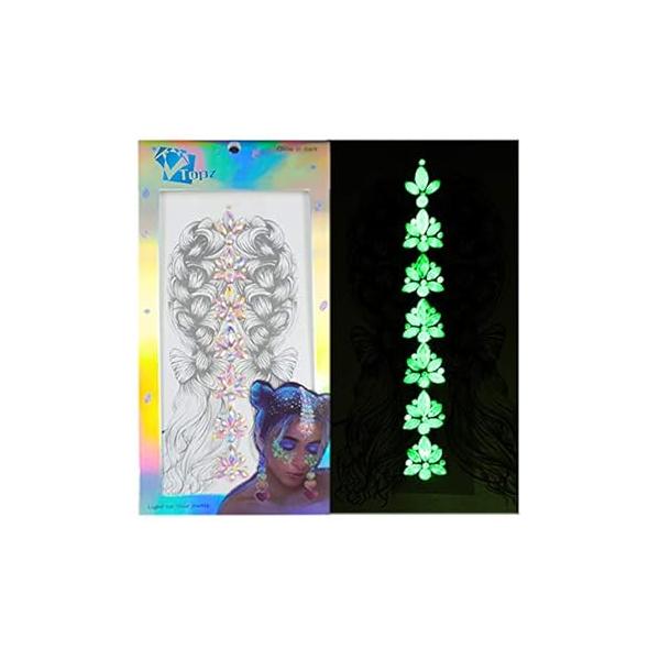 Hair Gems for girls women Mermaid Rhinestone Glitter Tattoos Eyes Forehead Body gems Self Adhesive sticker face jewels primark hair accessories (navette)