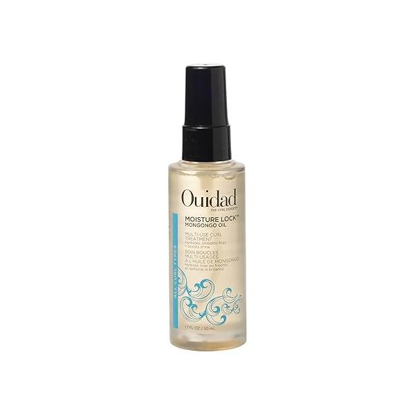 Ouidad Moisture Lock Mongongo Hair Oil for Curly Hair, 1.7 fl oz, Multi-Use Leave-In Treatment, Fast-Absorbing Elixir, Hydrates, Smoothes, Strengthens & Restores Natural Luster, All Curl Types