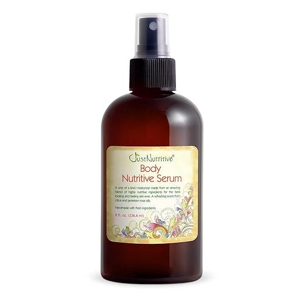 Just Nutritive Body Serum | For Outdoor Tanning Hydrating Oil Natural Skin Moisturizer Sun Kiss Glow 8 Oz