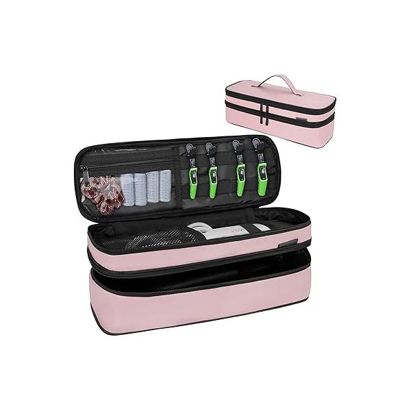 Double Layer Travel Carrying Case Compatible with Shark Flexstyle, Storage for Revlon One-Step Hair Dryer and Volumizer Hot Air Brush Portable Organizer Bag Dyson Airwrap Styler
