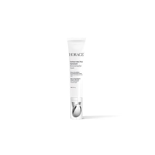 HORACE Under-Eye Moisturizer for Men - Anti-Fatigue Eye Cream to Reduce Dark Circles and Puffiness Hydrating & Smoothing Skincare Formula All Skin Types Unscented, 15ml