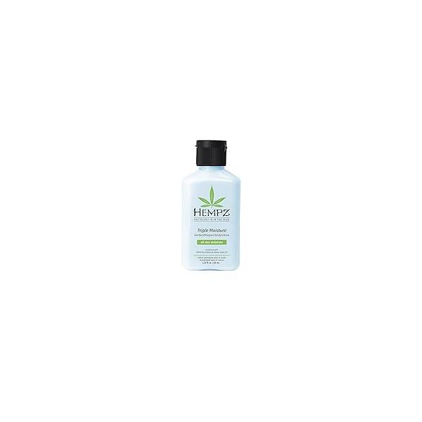 HEMPZ Body Lotion Triple Moisture - Whipped Crème Daily Moisturizing Cream, Shea Butter Hand and Moisturizer Hemp Skin Care Products, Seed Oil 2.25 oz.