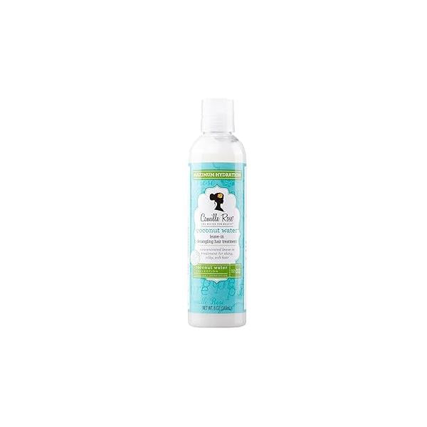 Camille Rose Coconut Water Leave in Conditioner, Concentrated Hair Detangler Treatment for Maximum Hydration and Shiny, Silky, Soft Strands, 8 oz