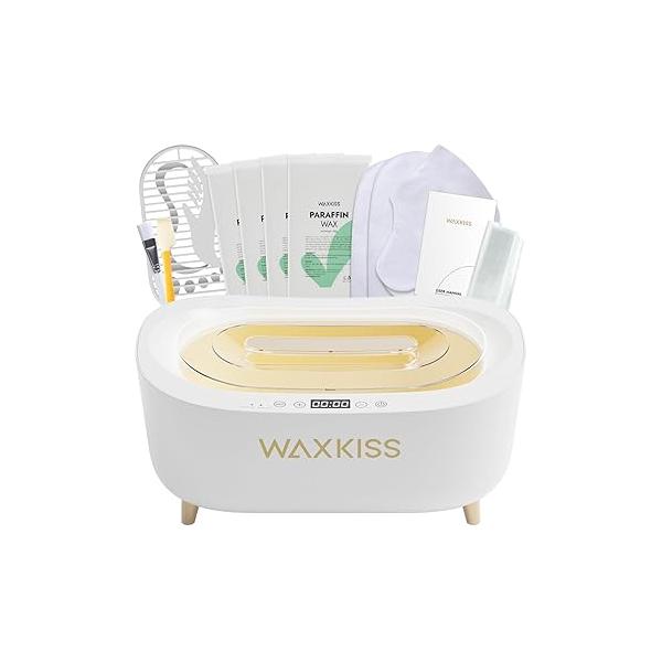 Waxkiss Intelligent Paraffin Wax Machine for Hands & Feet, Fast Melting 4500ml Large Capacity Bath Warmer Kit with Blocks