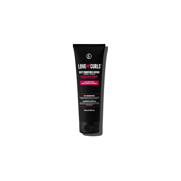 Love Ur Curls - Deep Conditioner & Repair, Moisturizing Treatment, Repairs Dry, Damaged Hair, for all Hair Types, Vegan, 236mL