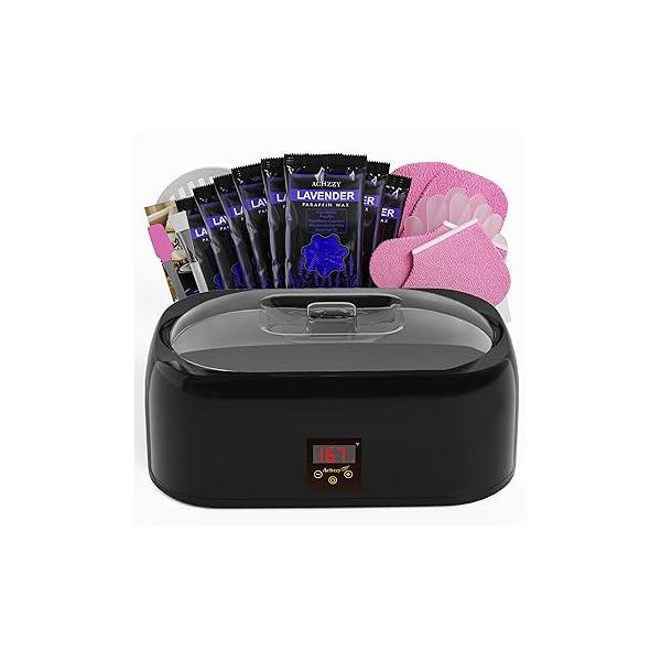4000ml Paraffin Wax Machine for Hand and Feet - Professional Warmer with 200W Thermal Core, LED Real-time Temp Control & 167°F Rapid Melting, Intense Hydration Bath