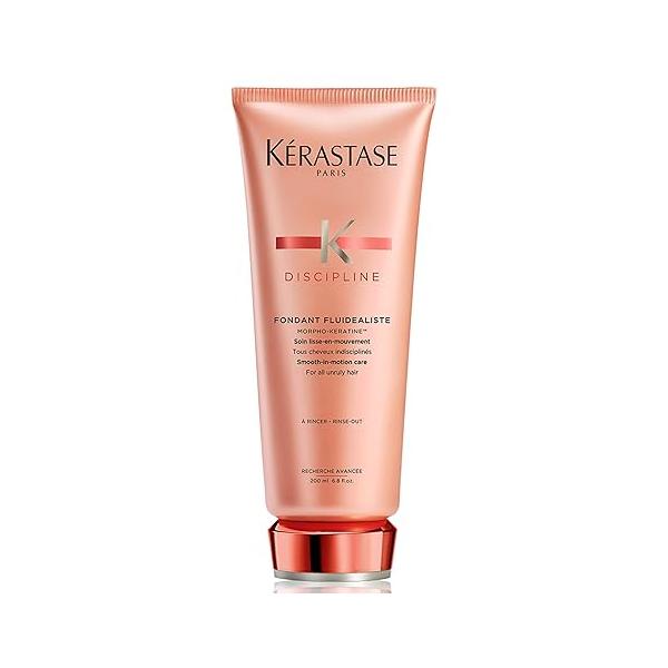 Kerastase Discipline Fondant Fluidealiste Conditioner | Smoothing Hair Provides Extreme Softness and Shine With Morpho-Keratine Lipids to Restore For All Types 6.8 Fl Oz