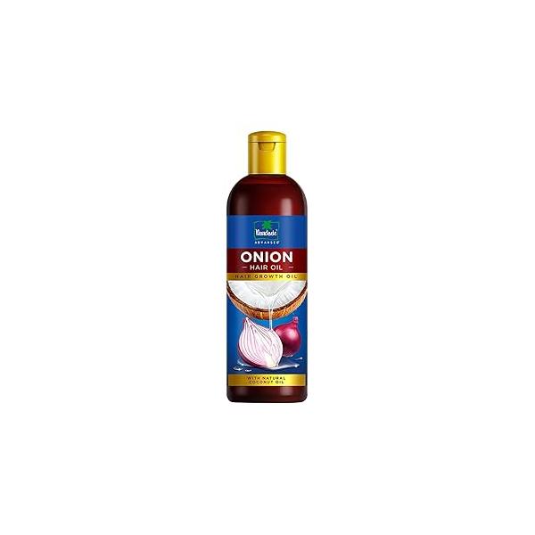 Parachute Advansed Onion Hair Oil with Natural Coconut & Vitamin E, 6.7 Fl.oz. - For Longer, Stronger, Healthier Hair, Promotes Growth, Fall Control, All Types, Blue