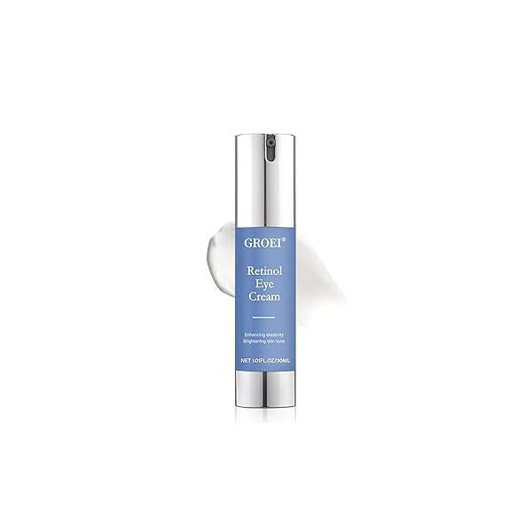 Retinol Eye Cream for Dark Circles & Wrinkles -Night Care with Collagen Hyaluronic Acid Effective in 3-4 Weeks to Fight Against Aging, Reduce Puffiness and Bags, All Skin Types