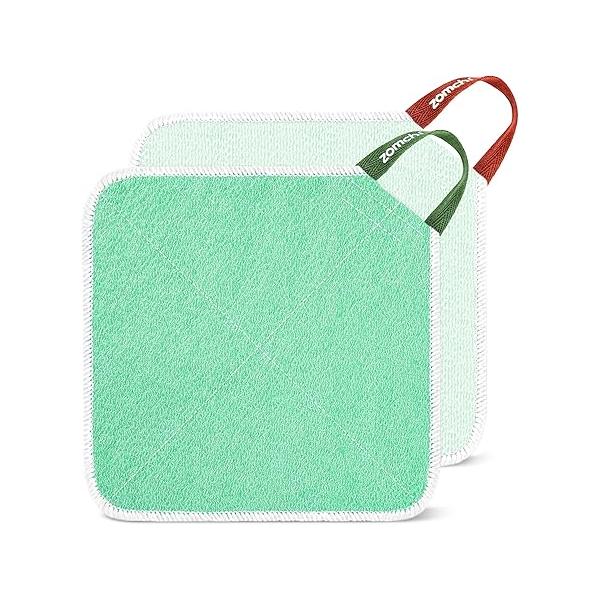 ZOMCHI Wash Cloths for Face and Body, Dual Sided Exfoliating Washcloth, Shower Cloth Men Women, 2 Count (Rough Gentle)