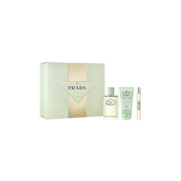 Prada Infusion d'Iris 3-Pcs Gift Set (Eau de Parfum Spray 3.4 Fl Oz + Body Lotion 1.7 Eau 0.34 Oz)