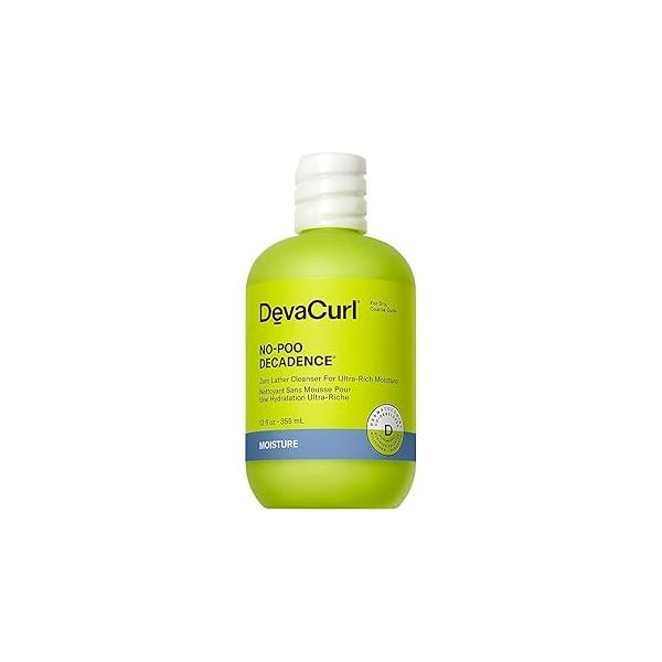 DevaCurl No-Poo Decadence Zero Lather Cleanser for Ultra-Rich Moisture |Nourished | Bouncy Shiny All Curl Types