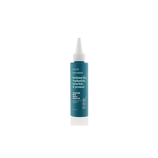 REVAIR Moisture Rich Hair & Scalp Oil - Lightweight for Frizzy Daily Moisturizing to Hydrate Dry, Damaged or Curly/Coily (4 Fl Oz)