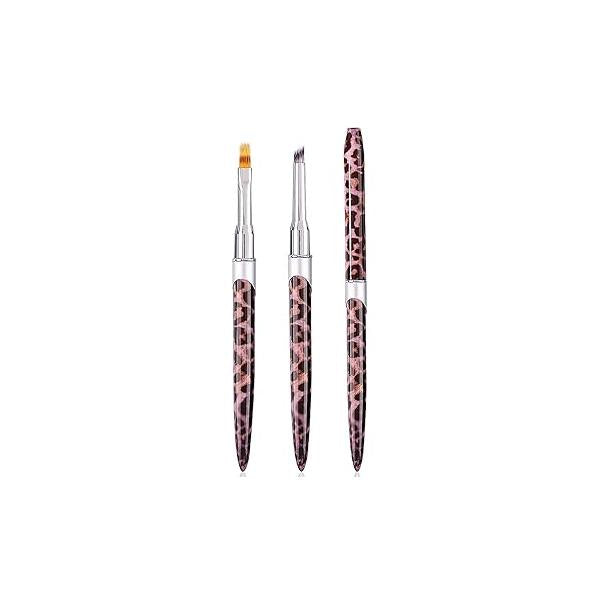 DANNEASY 2pcs Nail Clean Up Brush Polish Remover Art Set Design Brushes Acrylic for Cleaning Tools