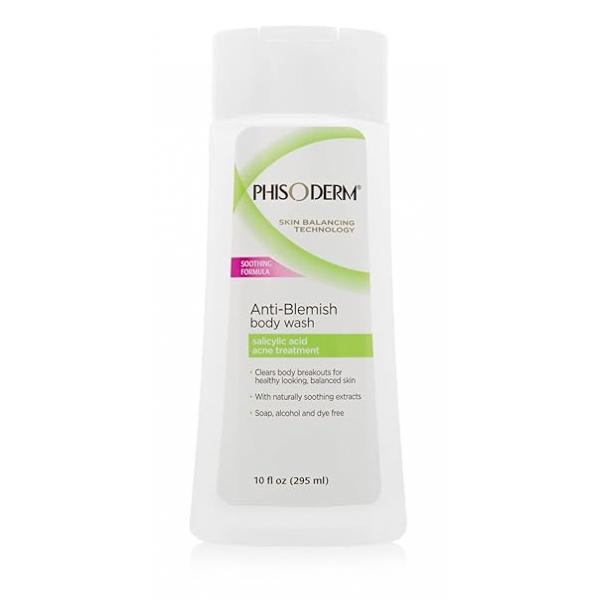 pHisoderm Anti-Blemish Body Wash for Acne, 10 fl oz Bottle