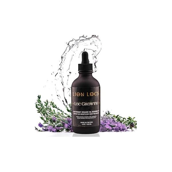 Lion Hair Growth Oil and Scalp Relaxer | Light Styling for Dreadlocks, Braidlocks, Braids, Faux Locs, Crochet Boho or Sisterlocks (4oz)