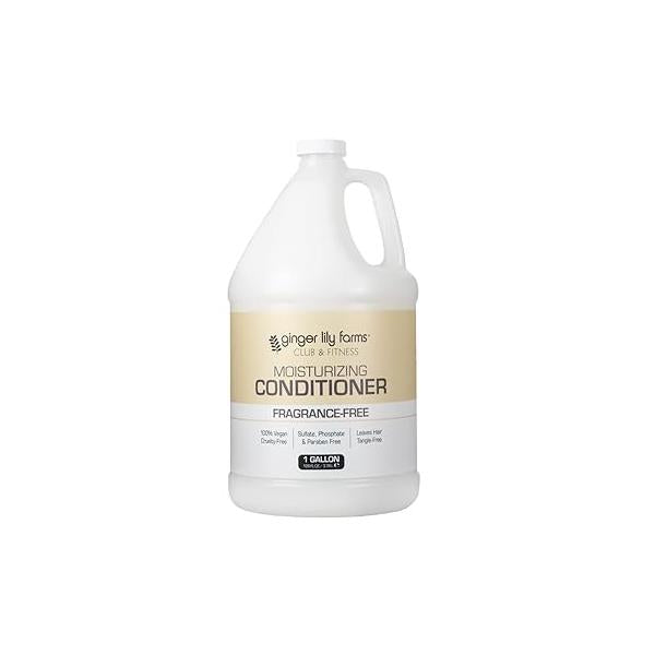 Ginger Lily Farms Club & Fitness Moisturizing Conditioner for Dry Hair, 100% Vegan Cruelty-Free, Fragrance Free, 1 Gallon (128 fl oz) Refill