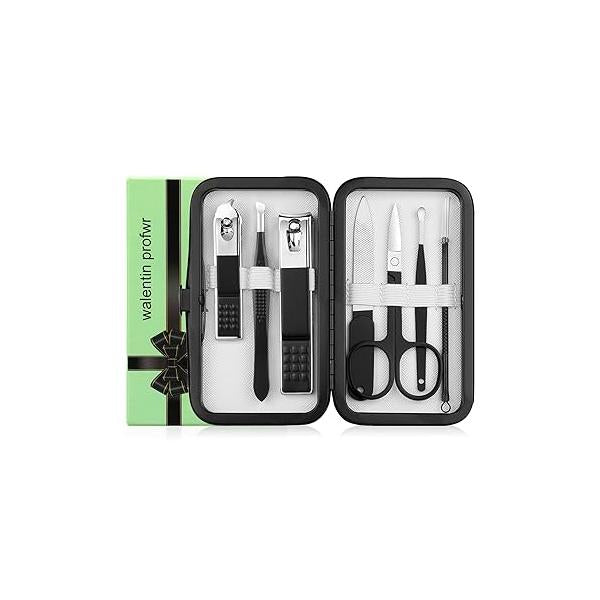 Manicure Set Nail Clipper Men Women Clippers Toenail Fingernail Cutters Personal Care Tools Pedicure with Travel Case Grooming Kit Present for Family Friends