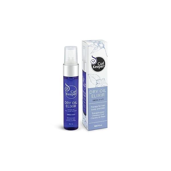 Curl Keeper Curly Hair Solutions Dry Oil Elixir (RICH IN OMEGA 3,6,AND 9)1 oz