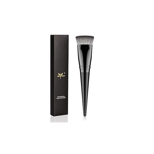 Anmor Flat Contour Brush, Professional Top Detailed Nose Makeup Perfect for Sharp Lines Contouring Liquid Cream Blender Even Application, Luxurious Cruelty Free Nano-fiber