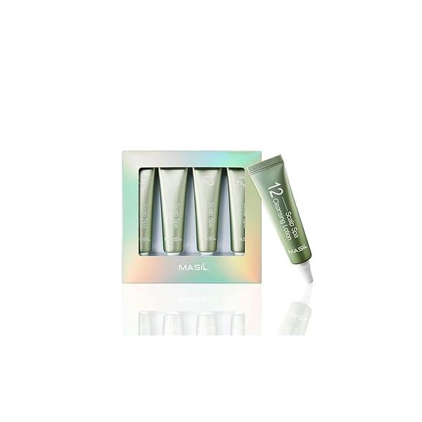 Masil 12 Scalp Lotion Spa AHA BHA Cleansing Care Calming Moisturize Sooth Nourish Dandruff Dry Itchy Scaling 1Pack 0.5Floz X 4ea Travel Portable
