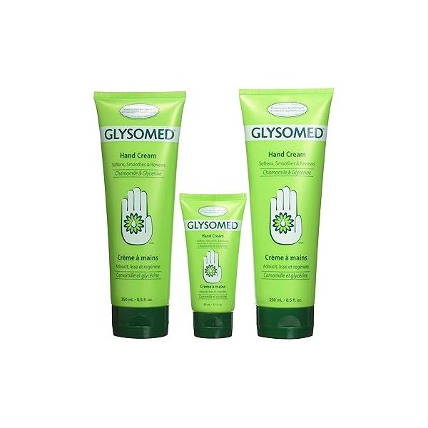 Glysomed Hand Cream Combo 3 Pack (2 X Large Tube 8.5 Fl Oz + 1 Purse Size 1.7 Oz)