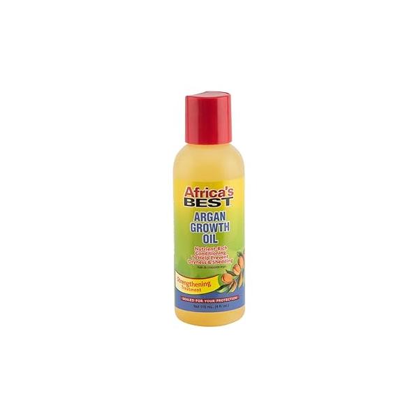 Africa's Best - Argan Growth Oil, Nutrient Rich Formula, Strengthens Hair, Stimulates Hair Growth, Conditions to Help Prevent Dryness and Shedding, 4oz Bottle