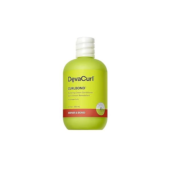 DevaCurl CurlBond Re-Coiling Cream Conditioner | Re-links Broken Bonds Strengthens| Seals Split Ends Preserves Color Up to 30 Washes