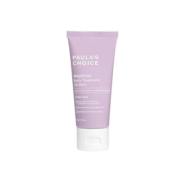 Paula's Choice Weightless Body Treatment 2% BHA, Salicylic Acid & Chamomile Lotion Exfoliant, Moisturizer for Keratosis Pilaris (KP) Prone Skin Clogged Pores, Fragrance-Free Paraben-Free