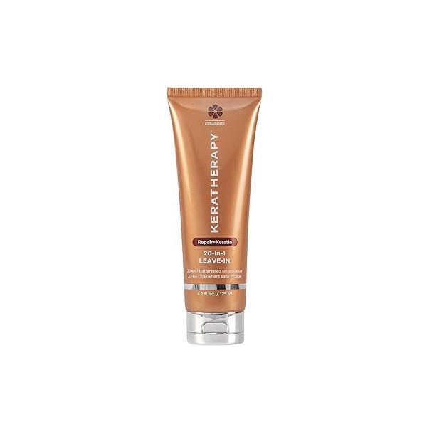 KERATHERAPY Keratin Infused KeratinFIXX 20-in-1 Leave-in, 4.2 fl. oz., 125 ml - Smoothing Leave in Conditioner Transforms Your Hair with 20 Benefits 1 Easy Step With Caviar Extract, & Argan Oil