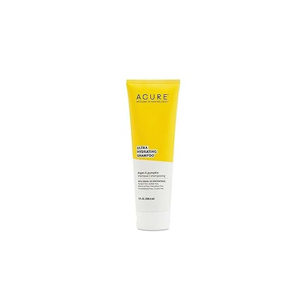 Acure Ultra Hydrating Shampoo - Deep Moisture & Nourishing Formula for Dry, Dehydrated Hair, Restores Hydration, Vegan, Sulfate Paraben-Free, 8 Fl Oz