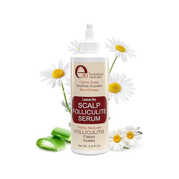 Folliculitis Leave-On Dry Scalp Serum - Non-Greasy for Hair Build-up with Salicylic Acid, Tea Tree Oil & Peppermint Flaky Itchy Care by e70, 2 fl. oz