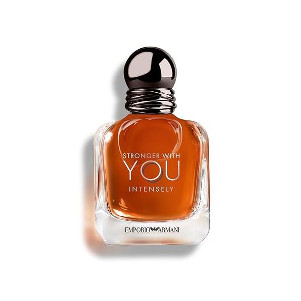 Armani Beauty - Stronger With You Intensely Cologne for Men Fougère Ambery Woody Men’s Fragrance Pink Pepper, Lavender, Vanilla Notes