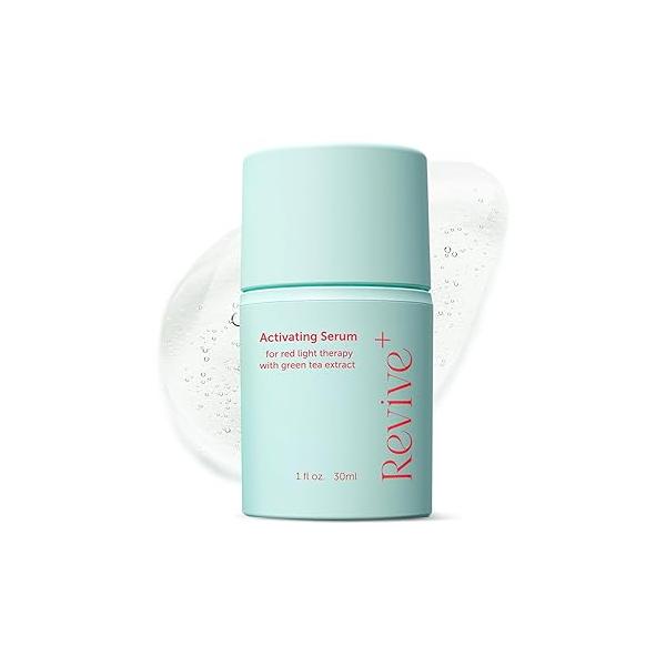 Red Light Therapy Activation Serum - Amplify Effects & Reduce Wrinkles with Hydrating for Face Green Tea Skin Care Routine Hyaluronic Acid 1oz