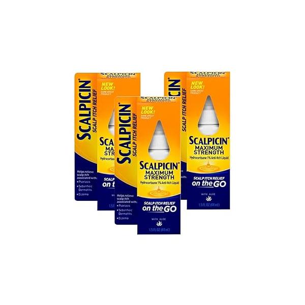 Scalpicin Max Strength Scalp Itch Treatment, 1.5 oz(Pack of 3)