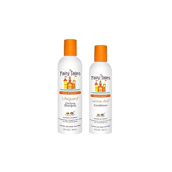 Fairy Tales Swim Shampoo 12oz and Conditioner 8oz for Kids | Made with Natural Ingredients in the USA No Parabens, Sulfates, or Synthetic Dyes