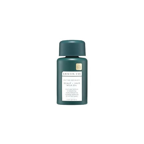 Kristin Ess Anytime Anywhere Scalp + Hair Milk Oil, Hydrating for Damaged Hair, infused with Coconut Oil and Jojoba Castor Growth