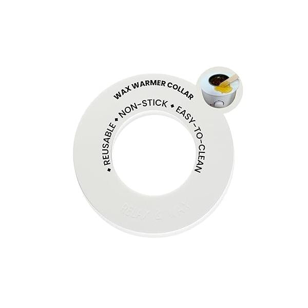 Reusable Non-Stick Silicone Wax Collars for Pot - Fits All 14-16 oz Cans & Warmers Warmer Easy, Mess-Free Cleaning (White, 1pc)
