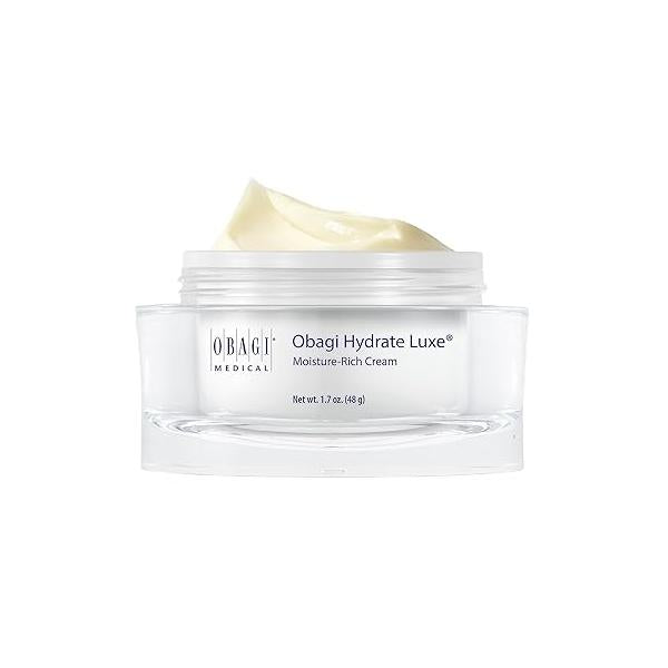 Obagi Hydrate Luxe Ultra-Rich Moisturizer - Non-Comedogenic with Tara Seed Extract and Biomimetic Peptides Night Face Cream for Dry, Sensitive, or Aging Skin