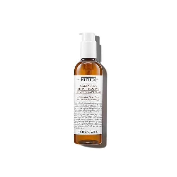 Kiehl's Calendula Deep Cleansing Face Wash, Balances Skin While Gently Removing Impurities, Soothing and Refreshing, Boosts Moisture Barrier for Soft-Feeling Skin, Paraben Sulfate Free