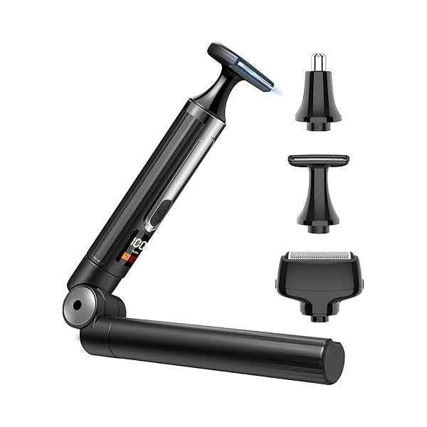 NUBACK Electric Back Shaver for Men, 3 in 1 Mens Shaver, Cordless Hair Trimmer Men with Extendable Long Handle, Self-Service Body Groomer Razor Wider Blade