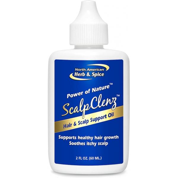 NORTH AMERICAN HERB & SPICE ScalpClenz Oil, 2 fl. oz - Hair Oil for Healthy Growth, Itchy Scalp Soother, Dandruff Fighter Non-GMO, Organic Ingredients