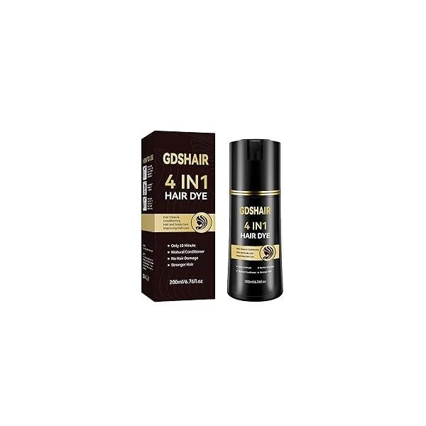 Hair Dye Shampoo,Instant Color Shampoo,For Men and Women 6.76 fl.oz (Dark Brown)