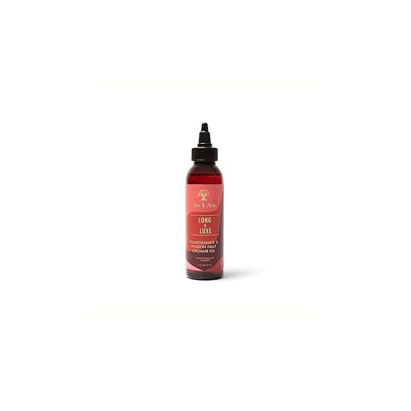 As I Am Long and Luxe GroHair Oil - 4 ounce Rejuvenate the scalp Promote hair retention Enriched with Pomegranate Passion Fruit, Beta-Sitosterol & JBCO