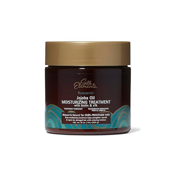 Silk Elements Renourish Jojoba Oil Moisturizing Treatment, Vitamin E, Hydrating, Strengthening