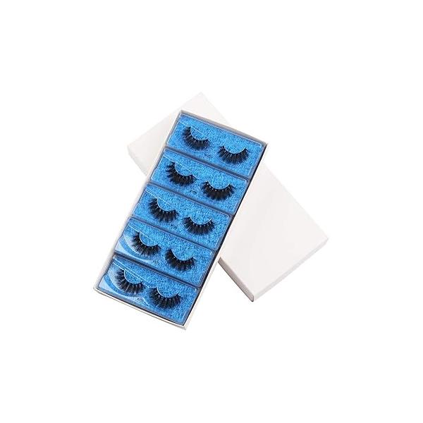→VAYATOR 10 Pairs Wholesale Natural Mink Eyelashes 3D Lashes Long Thick False High Volume Eye lashes Hand made Makeup Eyelash Soft (Blue-103)