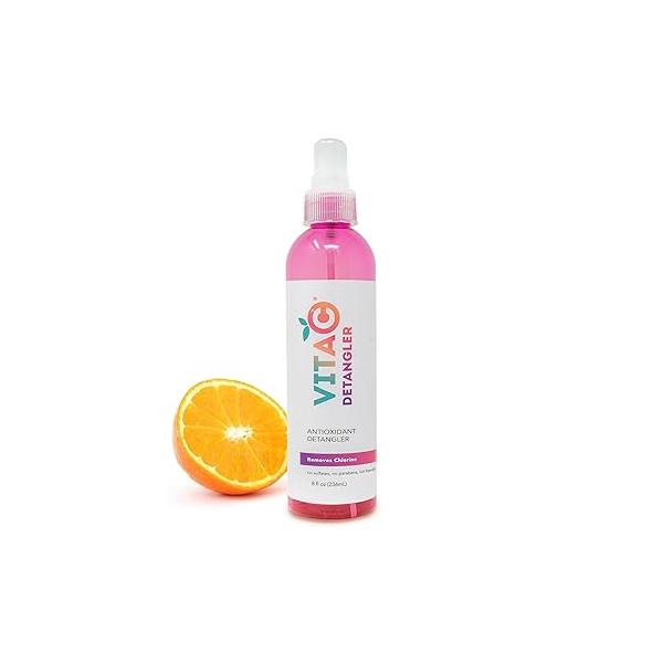 Vita C Swimmers Post-Swim Spray, Chlorine Eliminator to Condition & Detangle your Hair, Patented Vitamin Enriched Antioxidant Formula - 8 Fl Oz